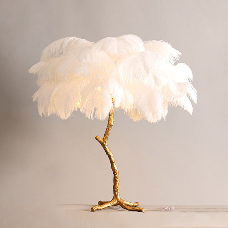 O'Moore Nordic Luxury Unique Ostrich Feather Floor Lamp/Table Lamp - Neutralighting
