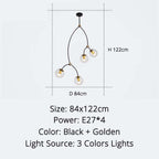 Marvenara Glass Chandelier-Moonnatur