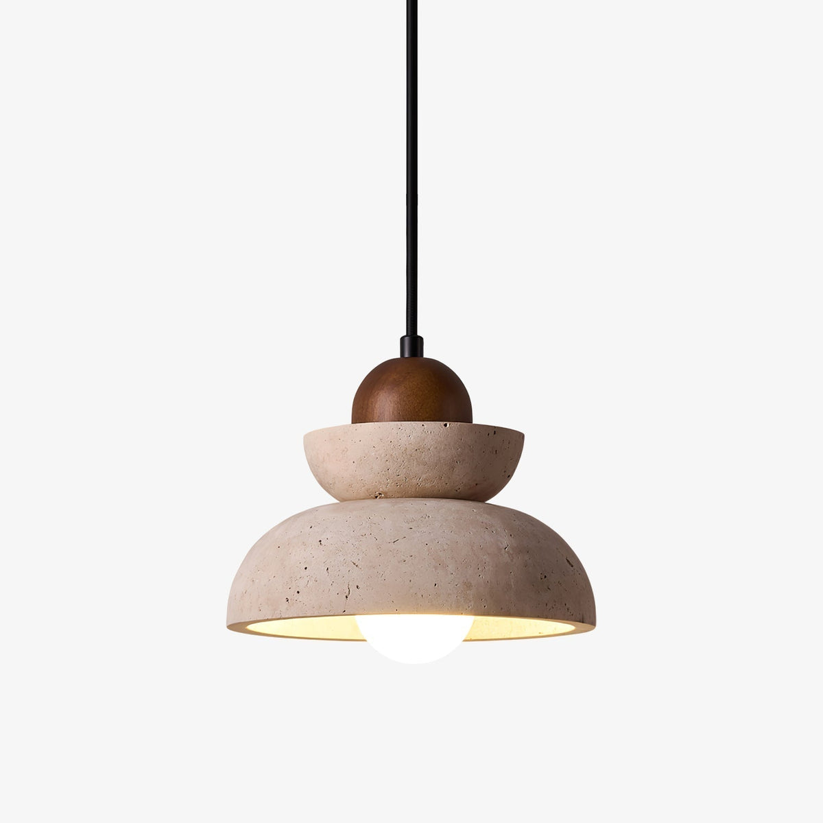 Garneleris Travertine Pendant Light-Moonnatur