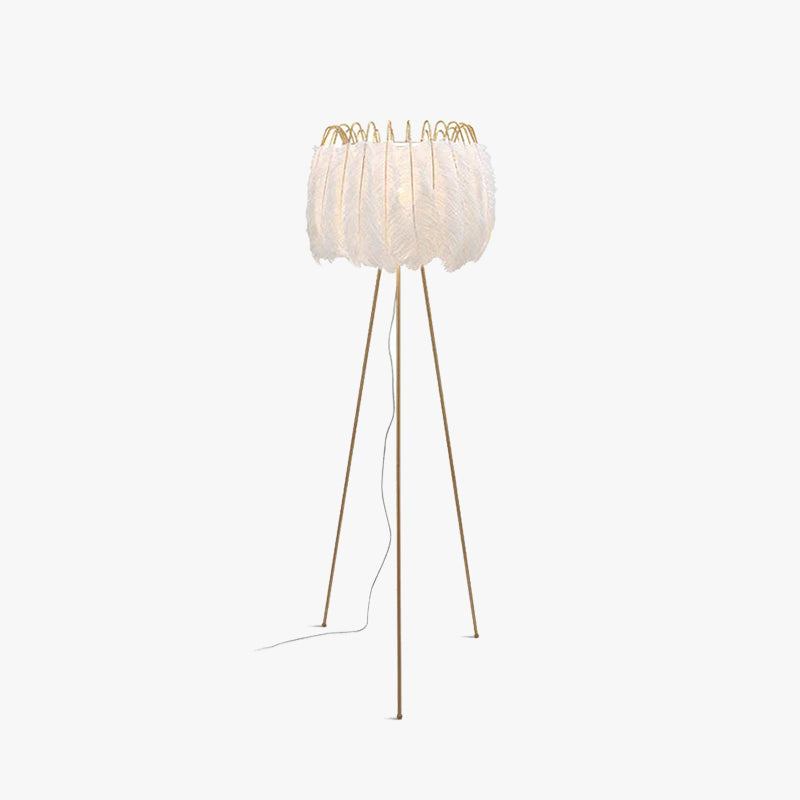 Erlenford Feather Floor Lamp-Moonnatur
