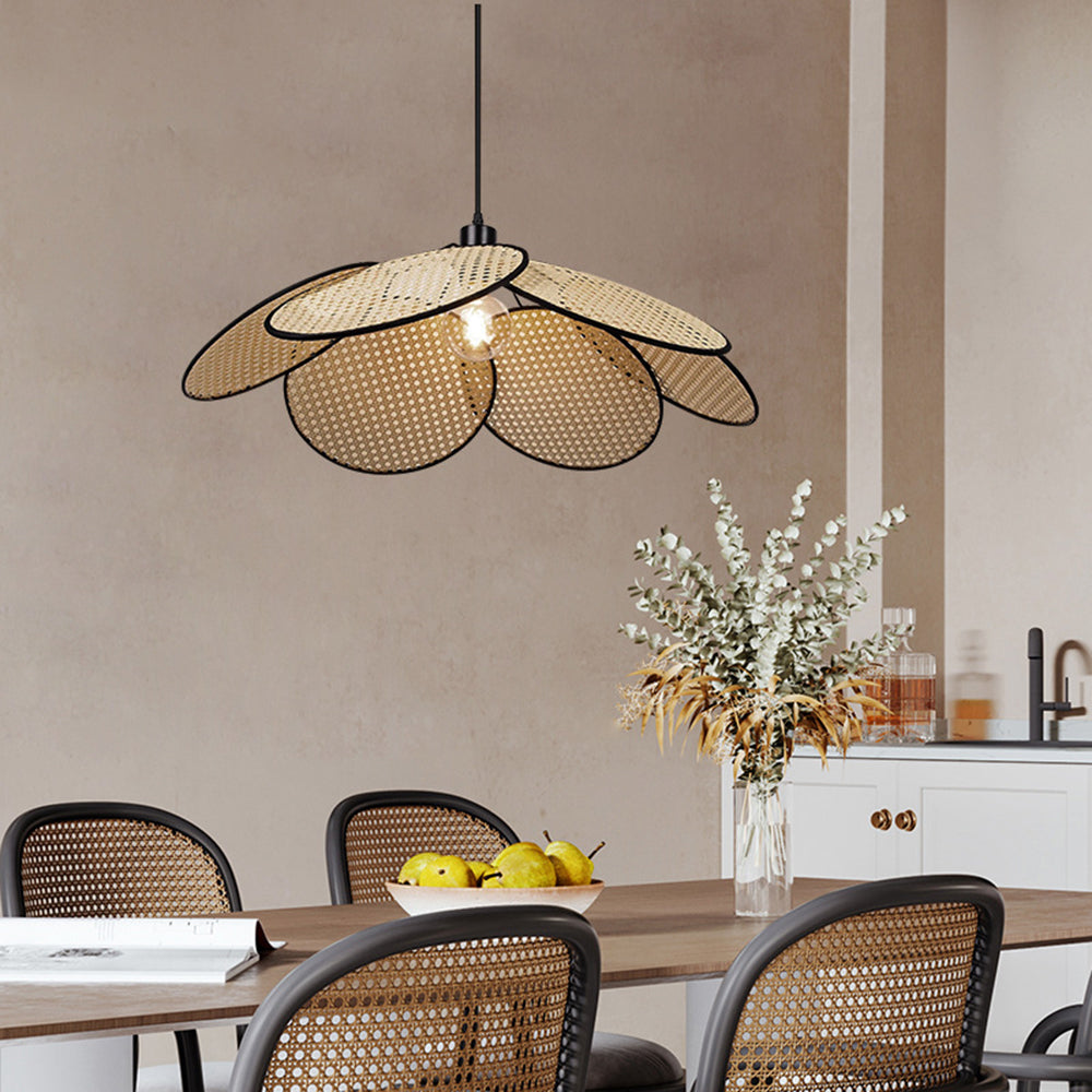 Norrelvale Rattan Pendant Light-Moonnatur