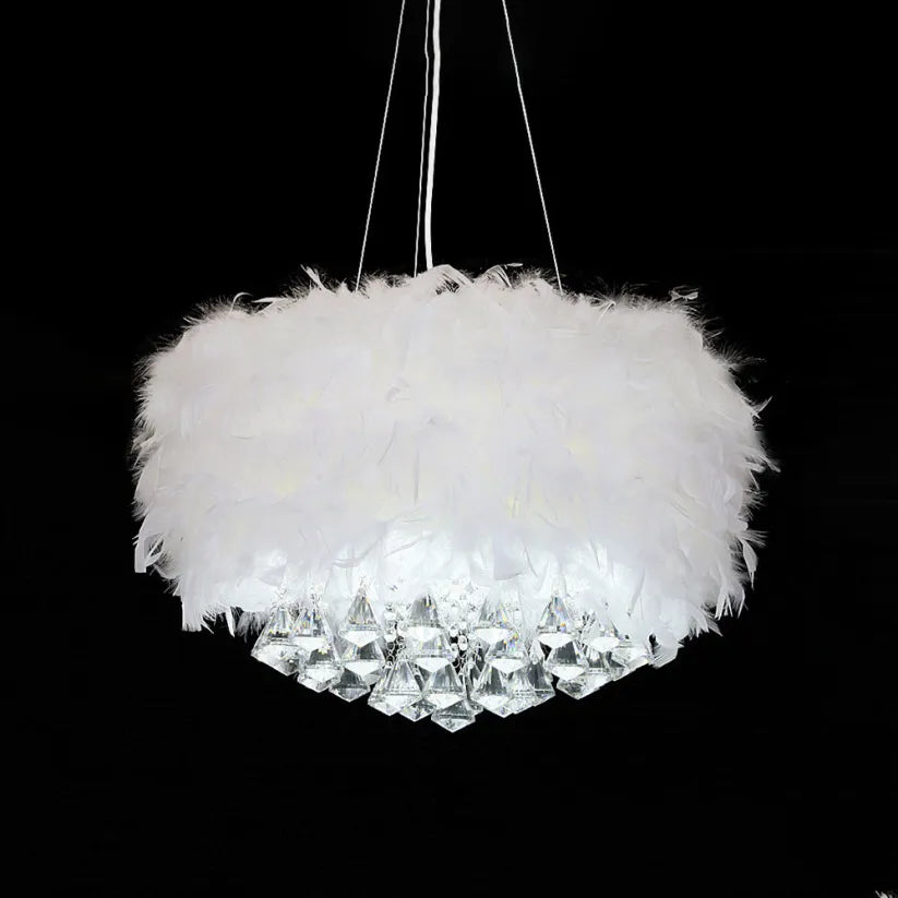 Casterevia Feather Chandelier-Moonnatur