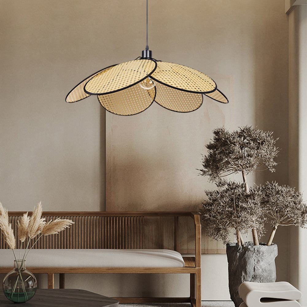 Norrelvale Rattan Pendant Light-Moonnatur