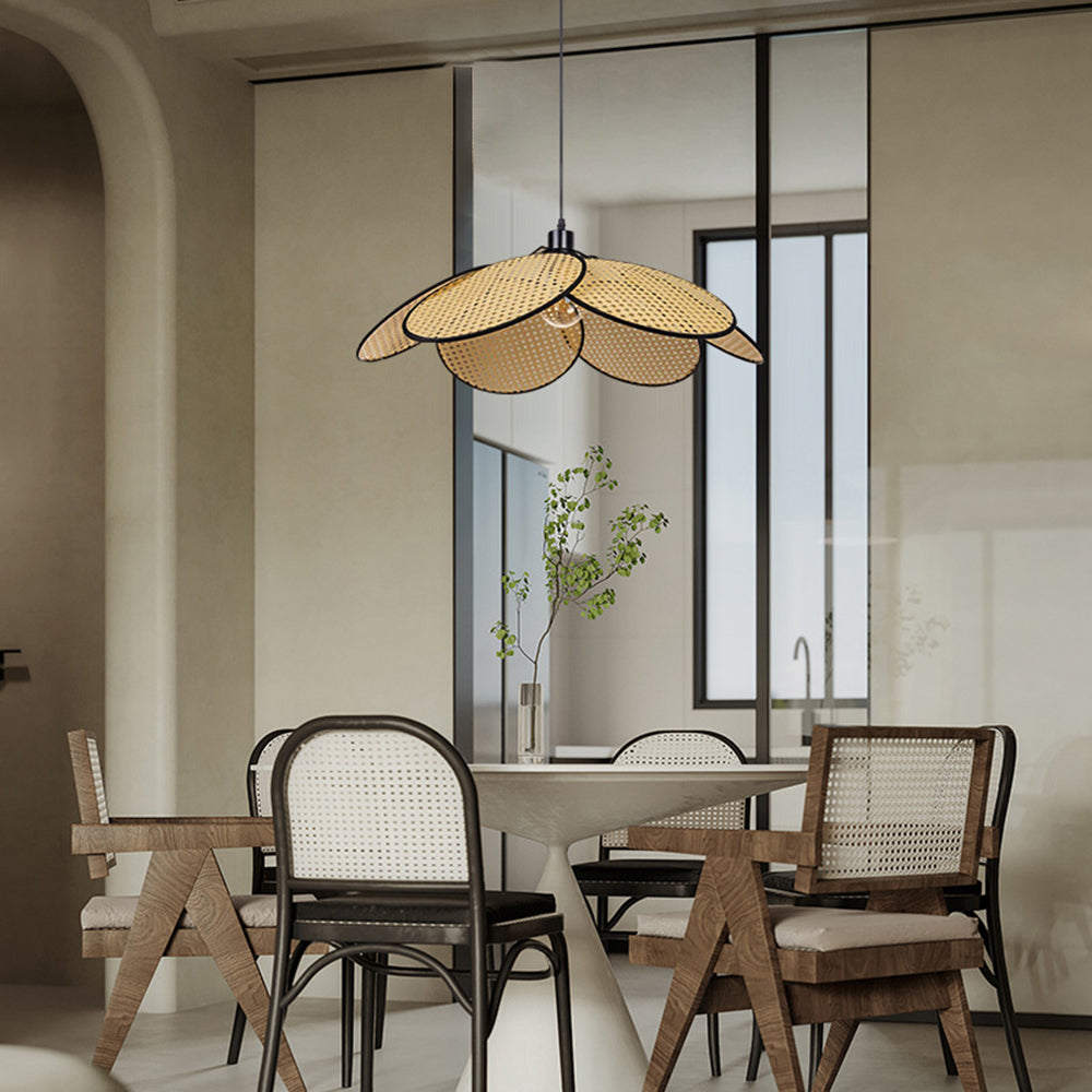 Norrelvale Rattan Pendant Light-Moonnatur
