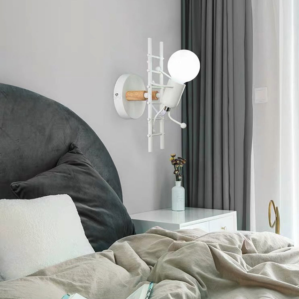 Cardelelyn Rubberwood Wall Light-Moonnatur
