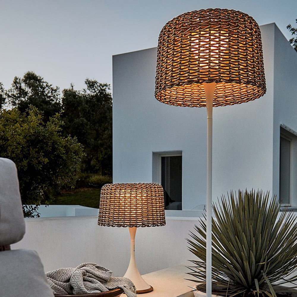 Ordelwell Rattan Floor Lamp-Moonnatur