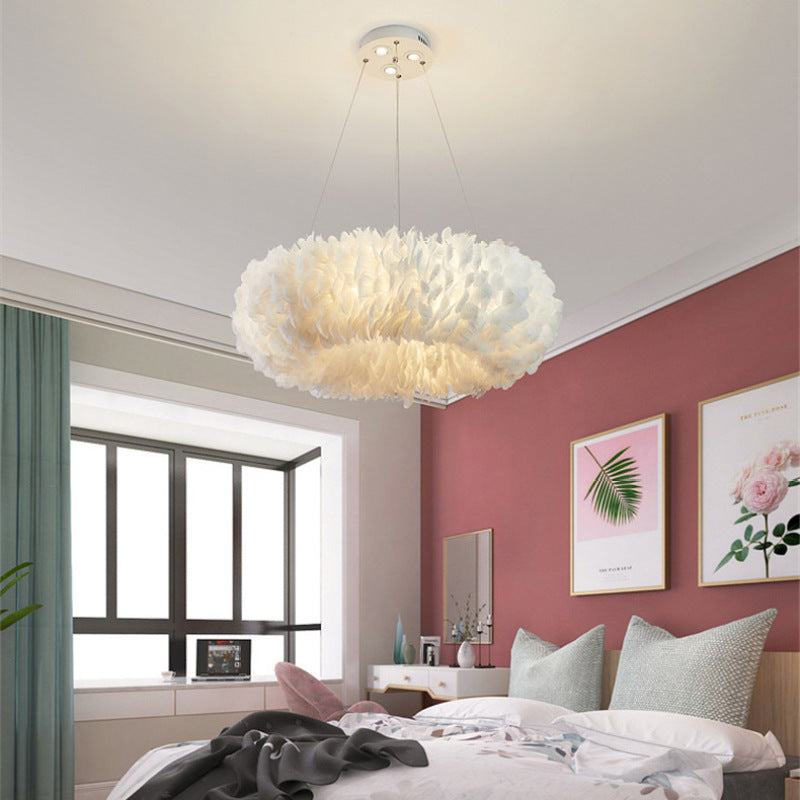 Dunselford Feather Pendant Light-Moonnatur