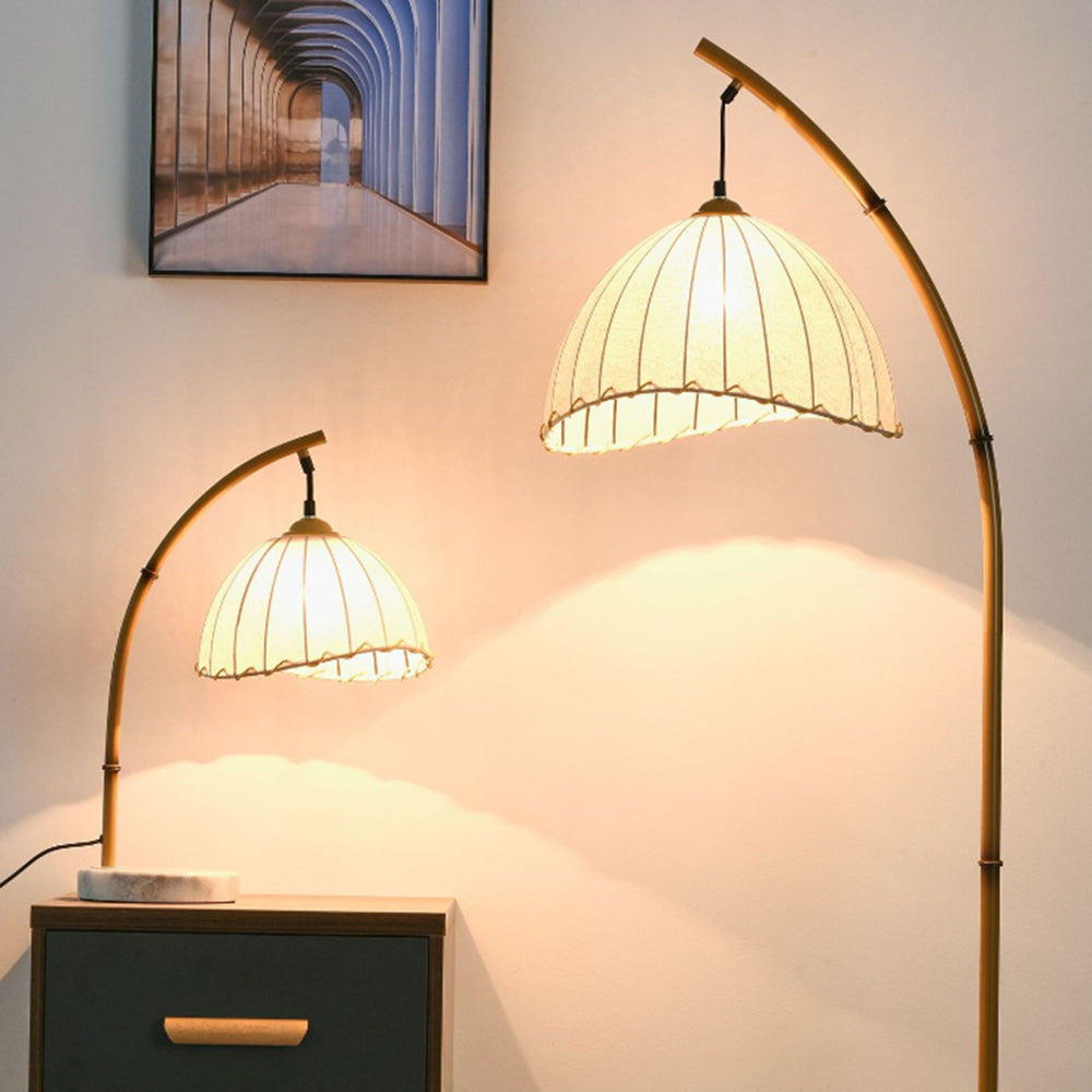 Yardenorie Fabric Floor Lamp-Moonnatur