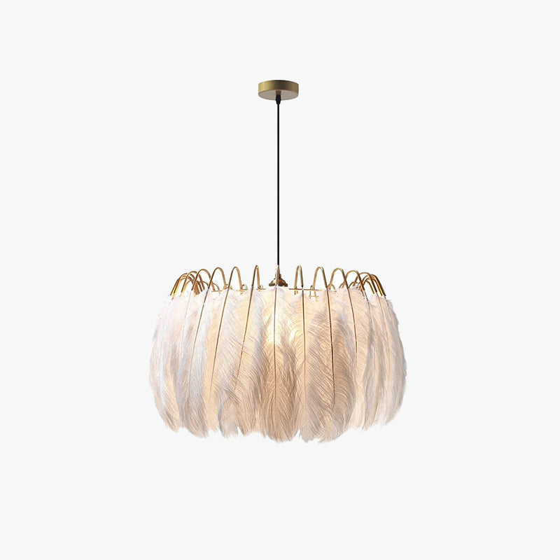 Grenelrose Feather Pendant Light-Moonnatur