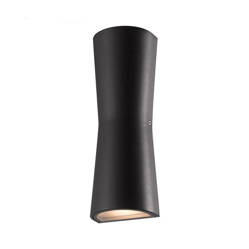 Laxor Minimalist Torch Metal Outdoor Wall Lamp Waterproof, Black/White - Neutralighting