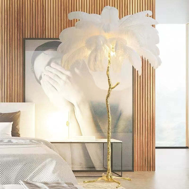 Baldenara Feather Floor Lamp-Moonnatur