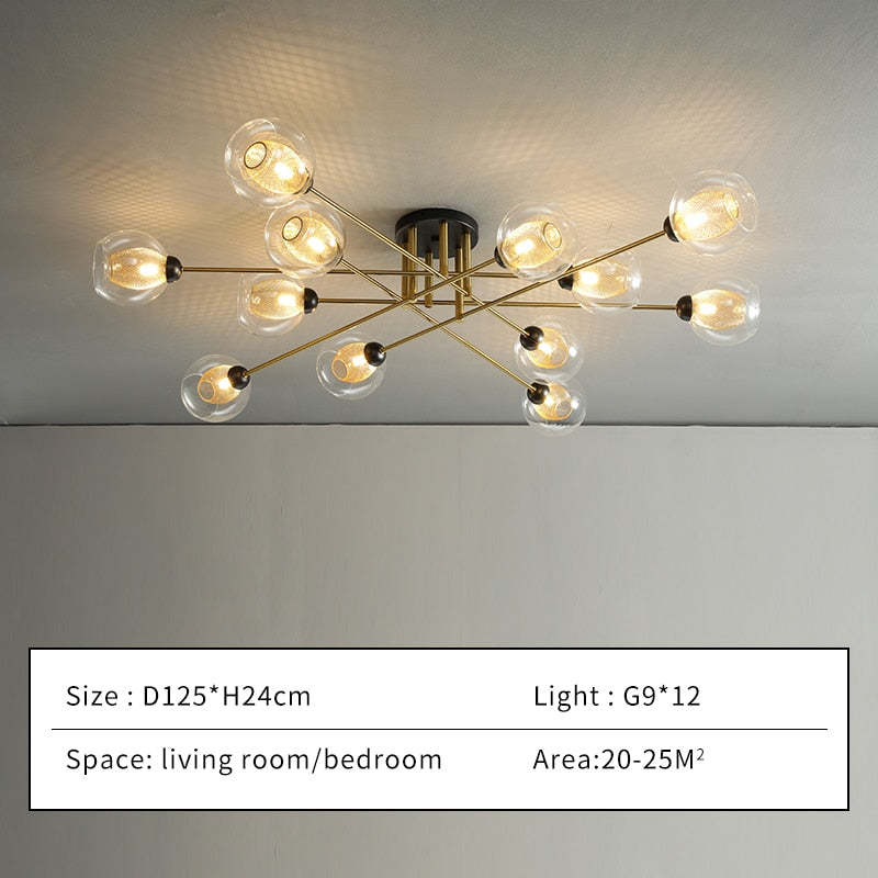 Inverrose Glass Chandelier-Moonnatur