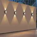 Marve Nordic Up Down Acrylic Outdoor Wall Lamp, White/Black - Neutralighting