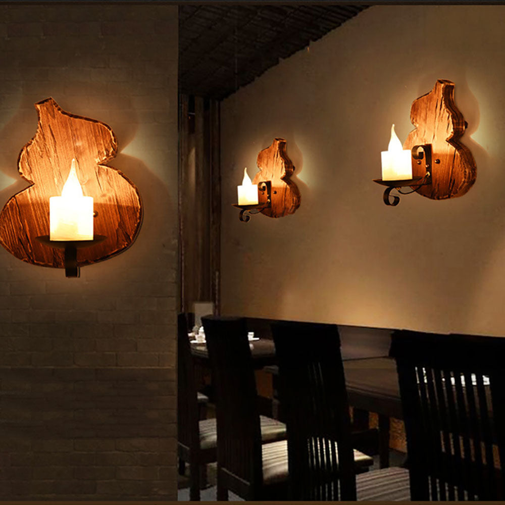 Altoniel Pine Wood Wall Light-Moonnatur