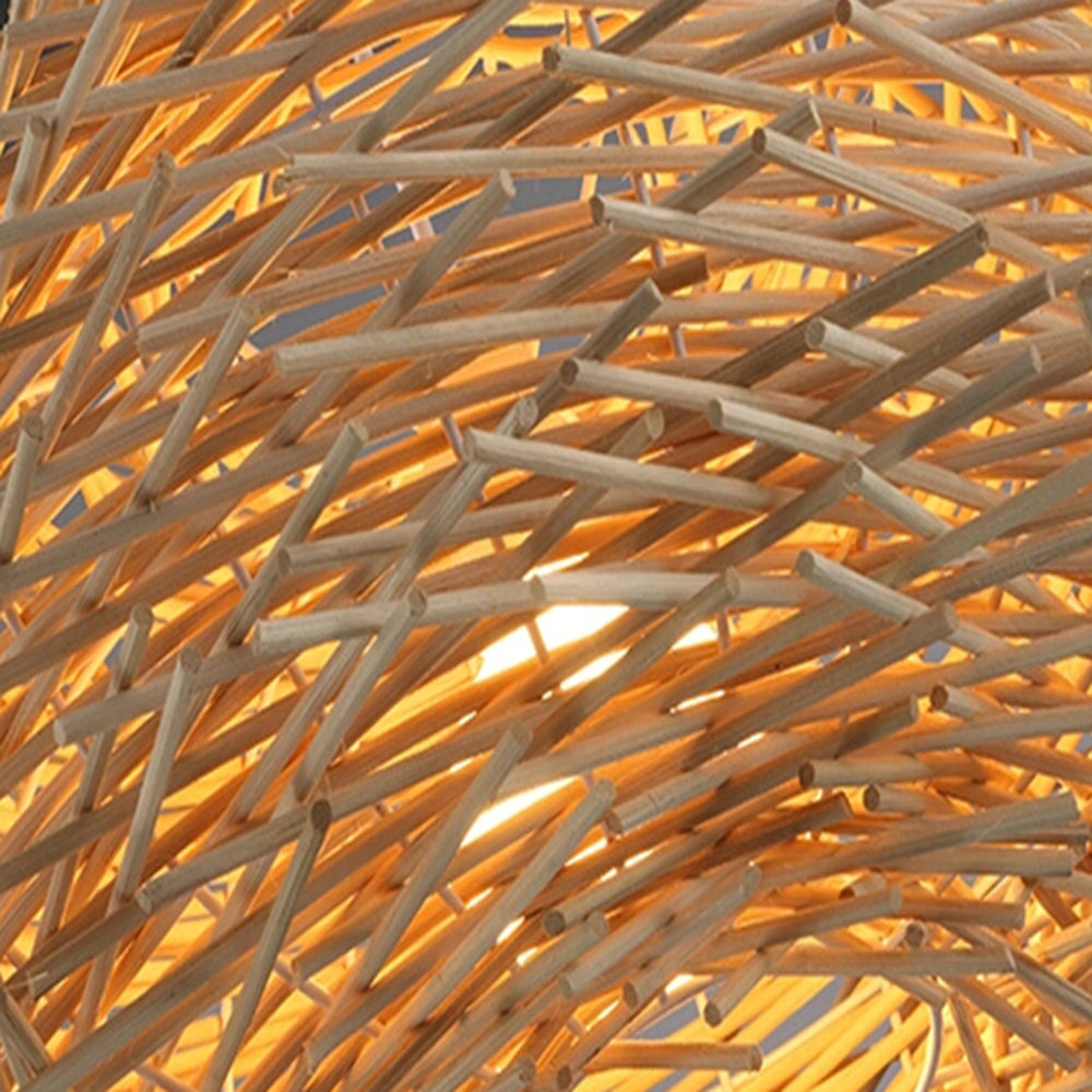 Langrenenna Rattan Pendant Light-Moonnatur