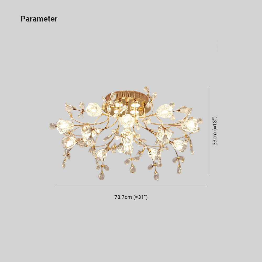 Weldenelia Glass Ceiling Light-Moonnatur
