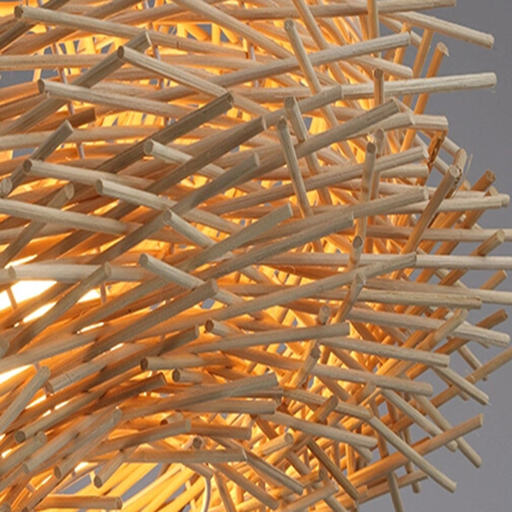 Langrenenna Rattan Pendant Light-Moonnatur