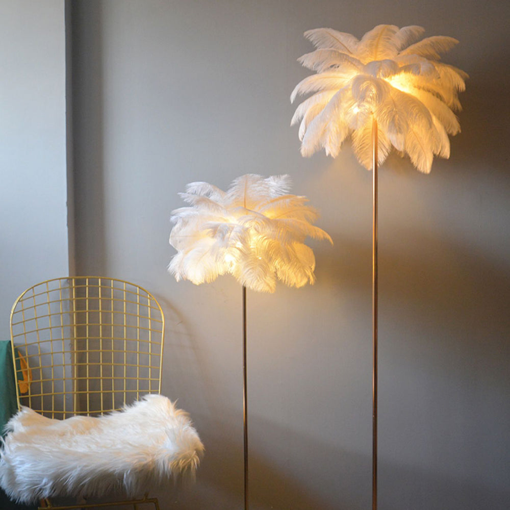 Tildenlark Feather Floor Lamp-Moonnatur