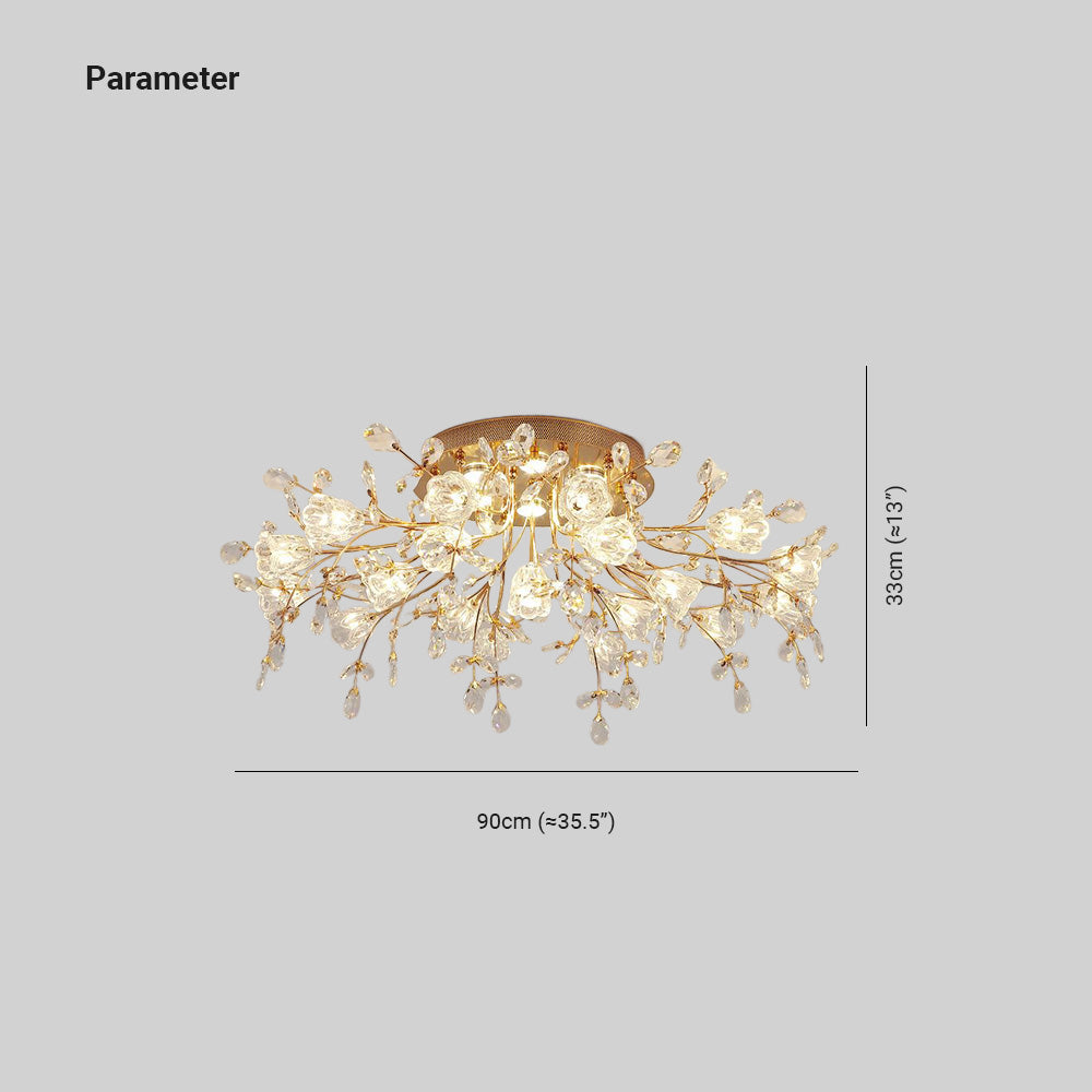 Weldenelia Glass Ceiling Light-Moonnatur