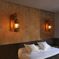 Lyros Lantern Vintage Wooden Rustic Wall Lamp - Neutralighting