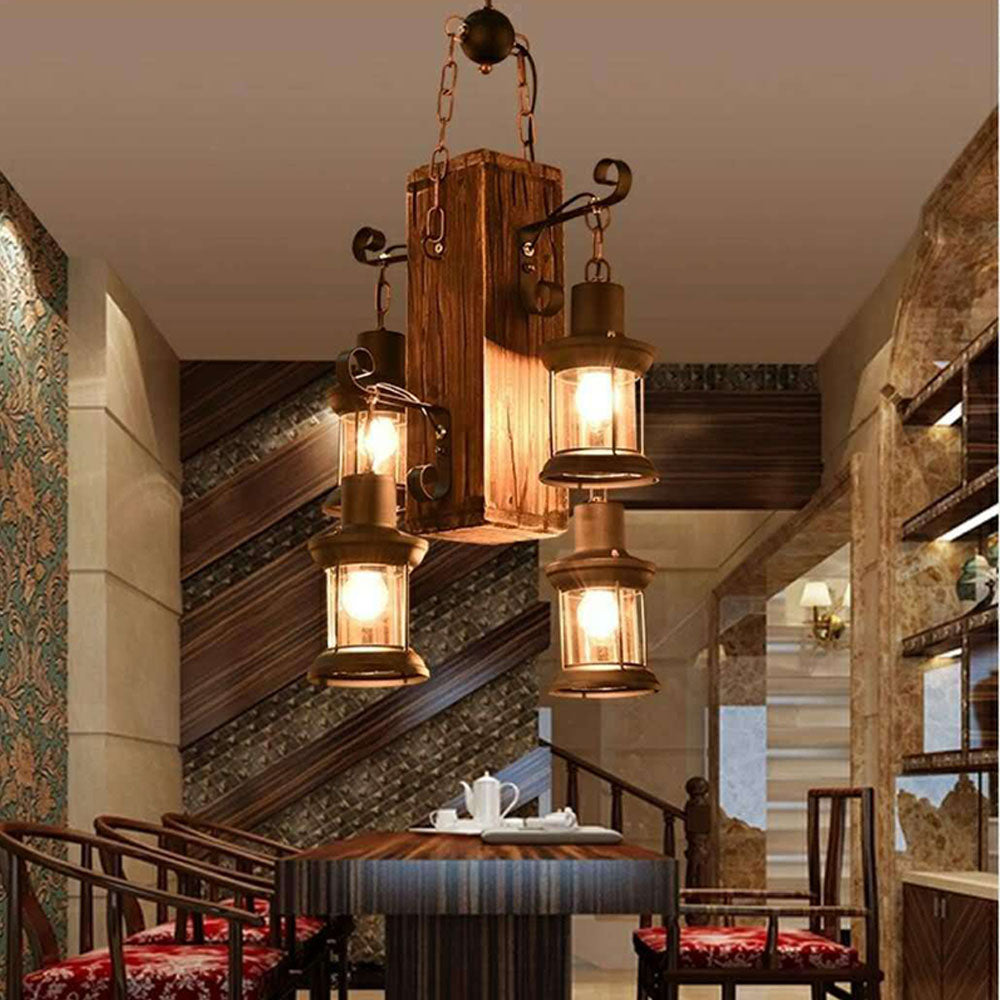 Netheneris Pine Wood Pendant Light-Moonnatur