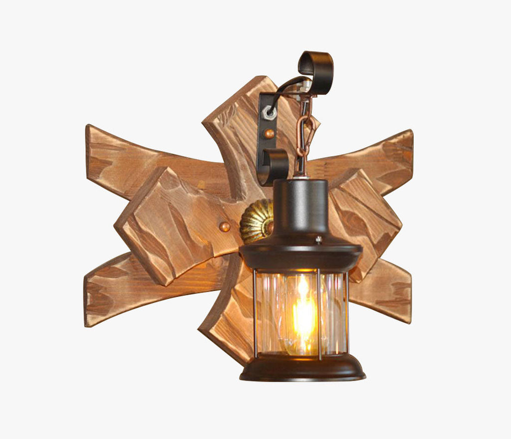 Avrenoria Pine Wood Wall Light-Moonnatur