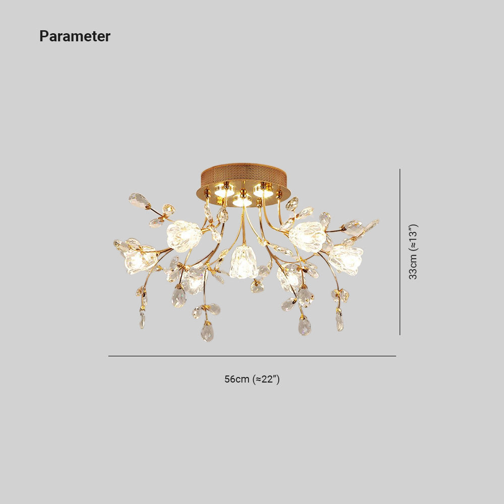 Weldenelia Glass Ceiling Light-Moonnatur