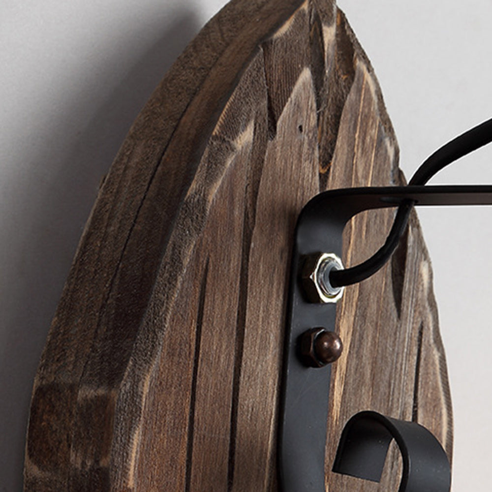 Wilveniel Pine Wood Wall Light-Moonnatur