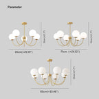 Nethenenelle Glass Chandelier-Moonnatur