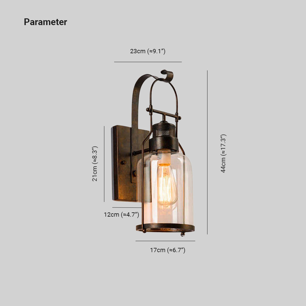 Farnelfield Glass Wall Light-Moonnatur