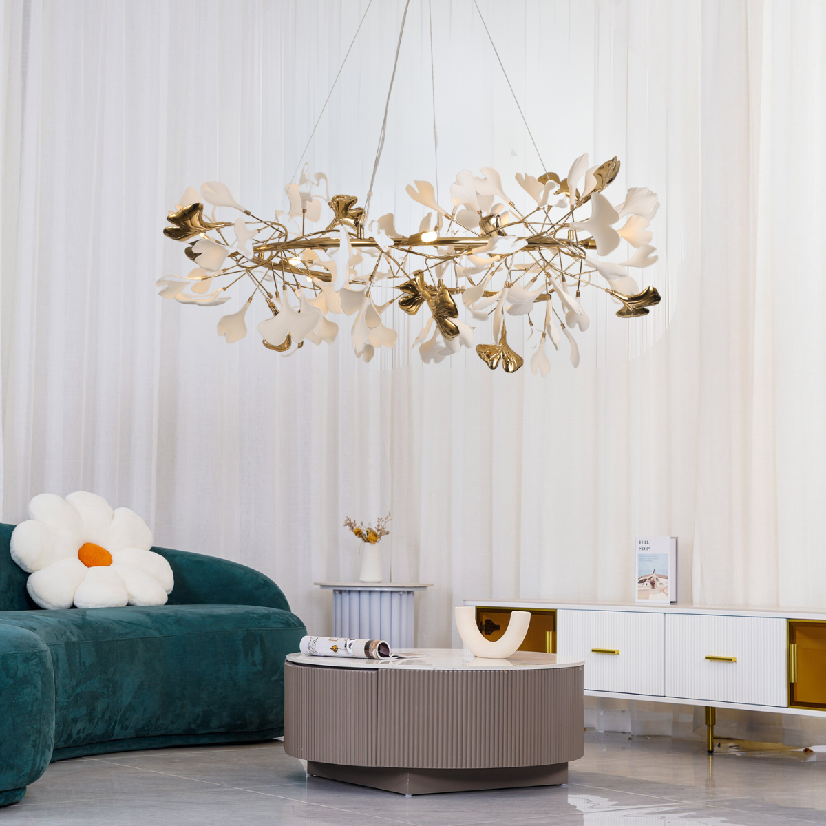 Faldenvale Ceramic Chandelier-Moonnatur