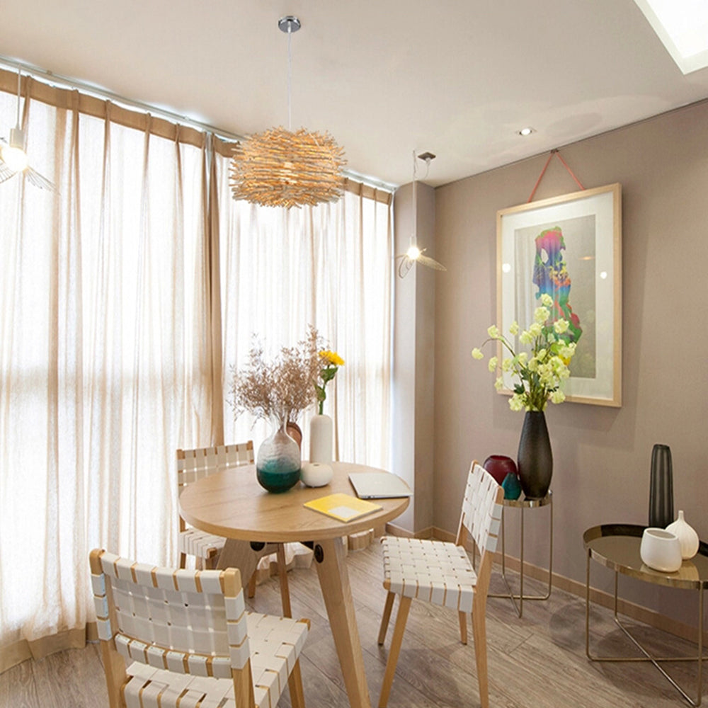 Langrenenna Rattan Pendant Light-Moonnatur