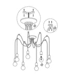 Haverlyn Metal Chandelier-Moonnatur