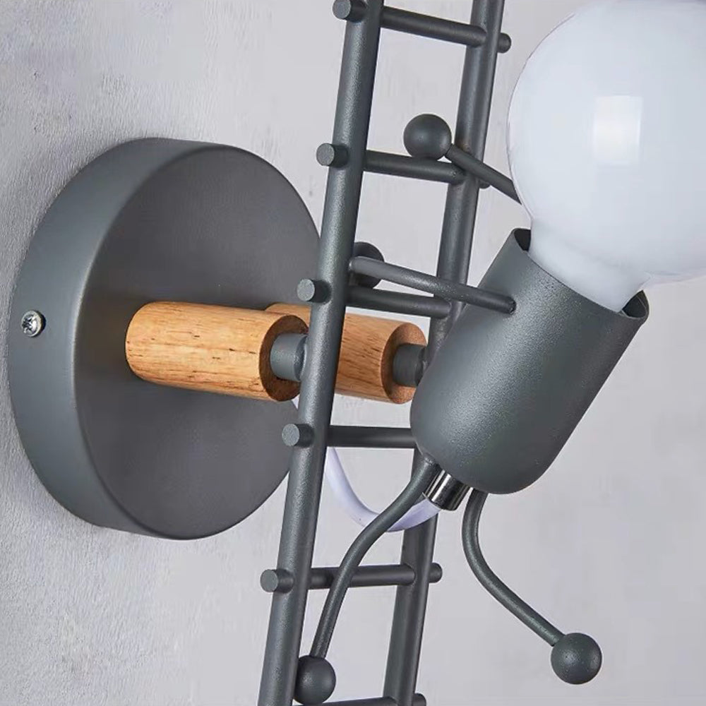 Cardelelyn Rubberwood Wall Light-Moonnatur