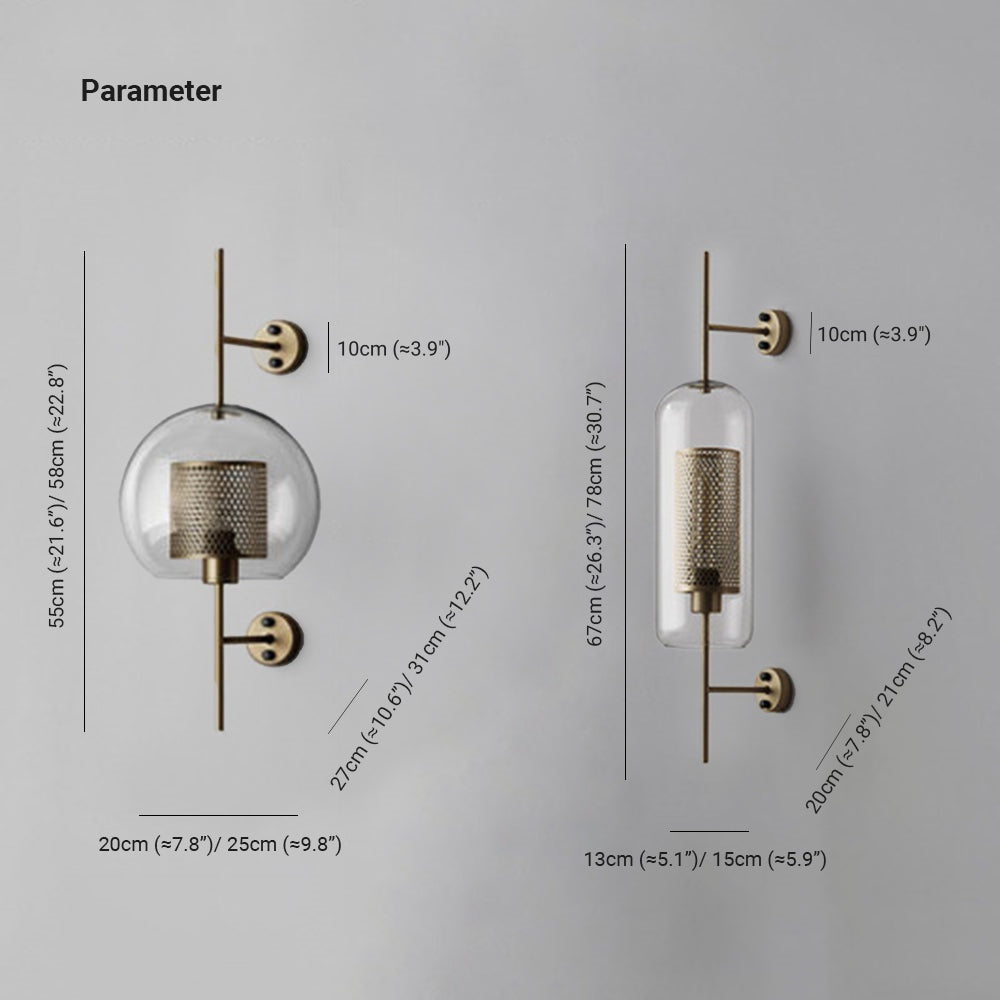 Zorrenara Glass Wall Light-Moonnatur