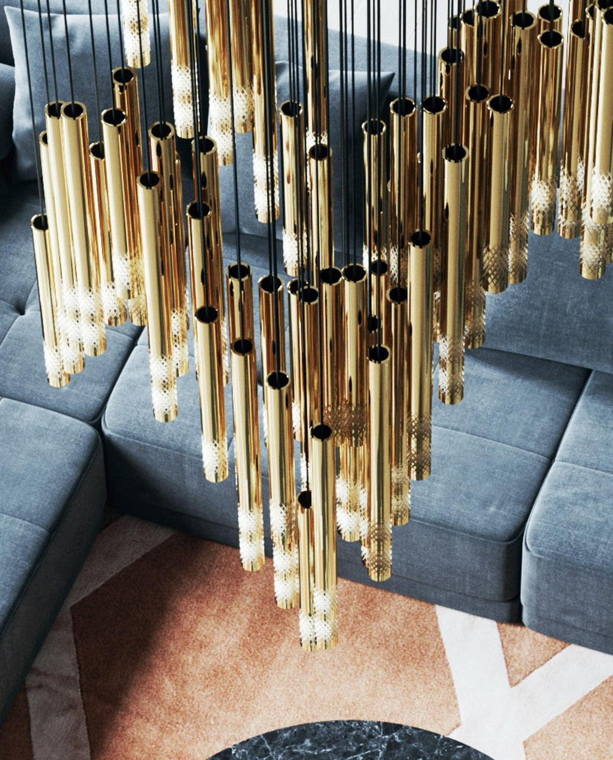 Farenelle Glass Chandelier-Moonnatur