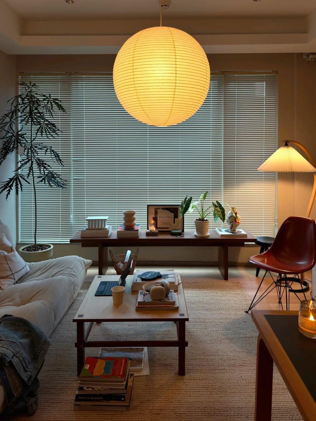 Dewavelle Paper Pendant Light-Moonnatur