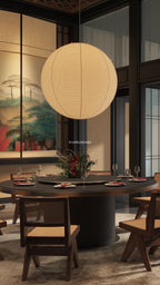 Dewavelle Paper Pendant Light-Moonnatur