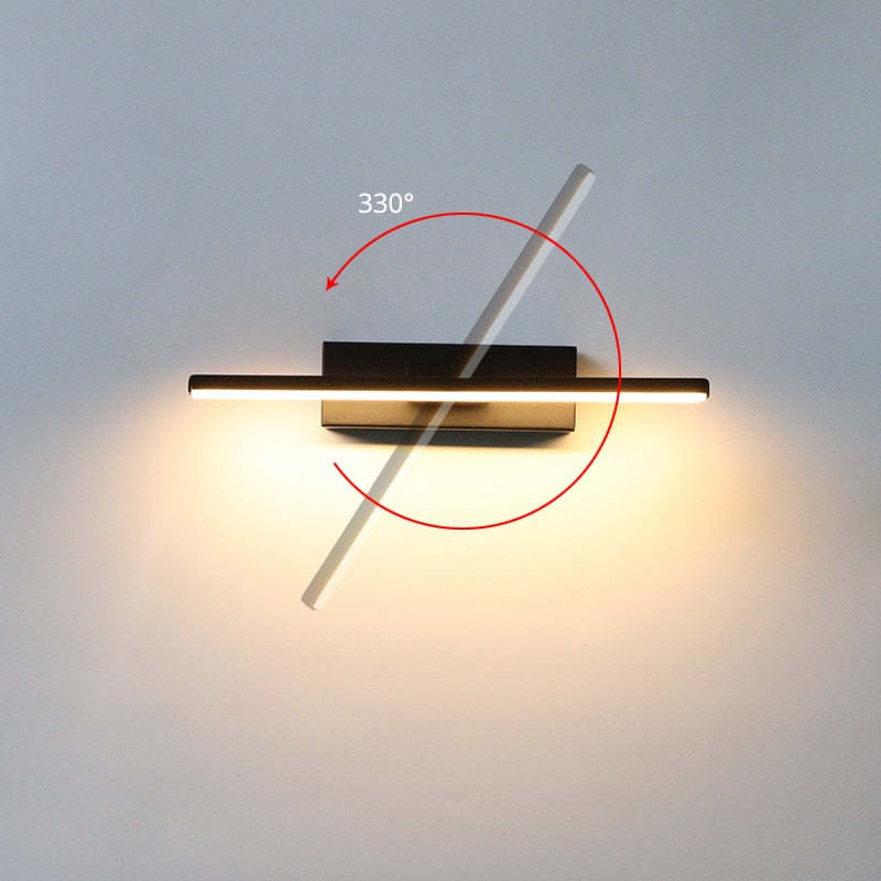 Struve Rotatable Wall Lamp for Bedroom, Black/White - Neutralighting