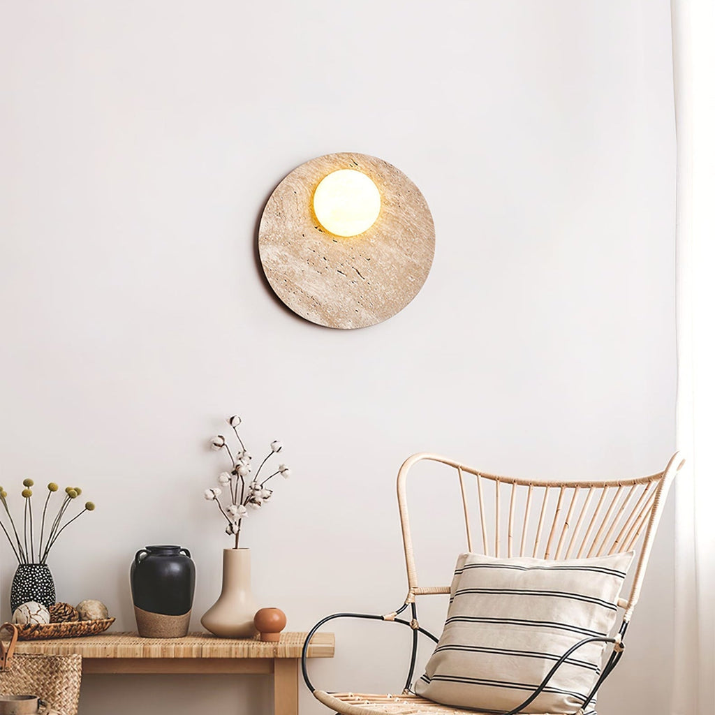 Norrelelle Travertine Wall Light-Moonnatur