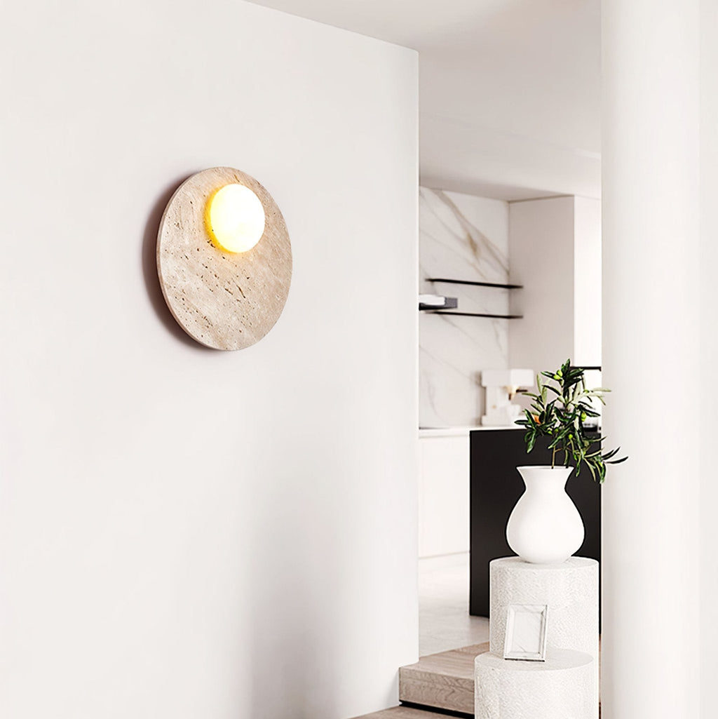 Norrelelle Travertine Wall Light-Moonnatur