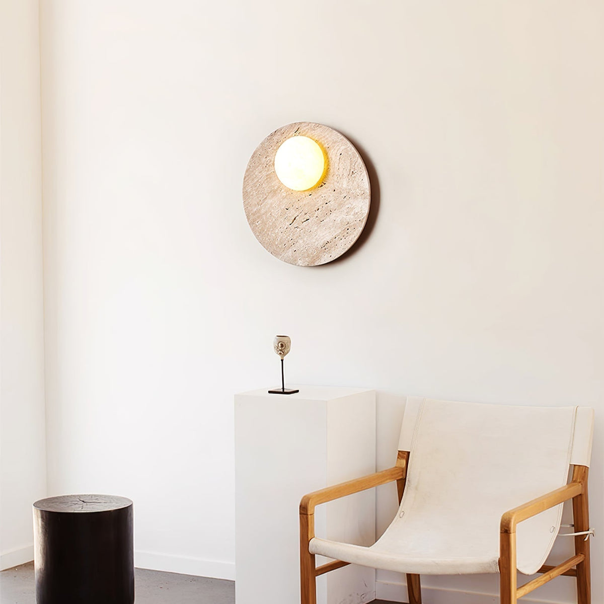 Norrelelle Travertine Wall Light-Moonnatur