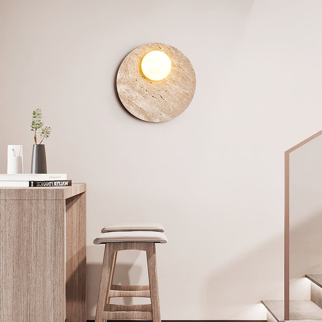 Norrelelle Travertine Wall Light-Moonnatur