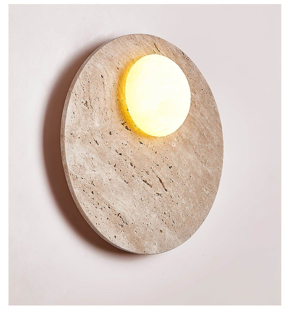 Norrelelle Travertine Wall Light-Moonnatur