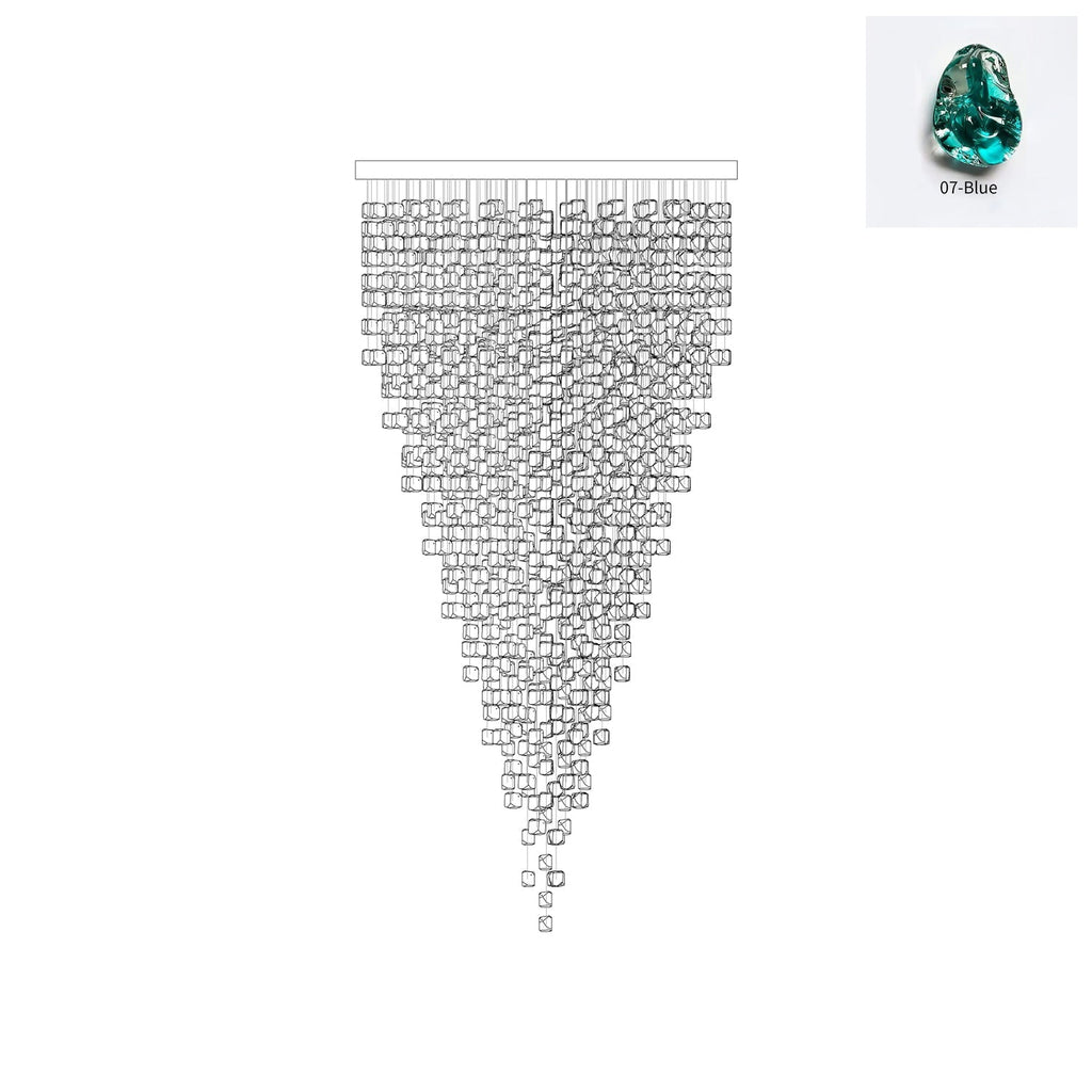 Qerise Glass Chandelier-Moonnatur