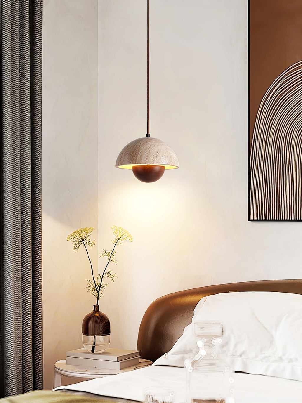 Oakenenna Travertine Pendant Light-Moonnatur
