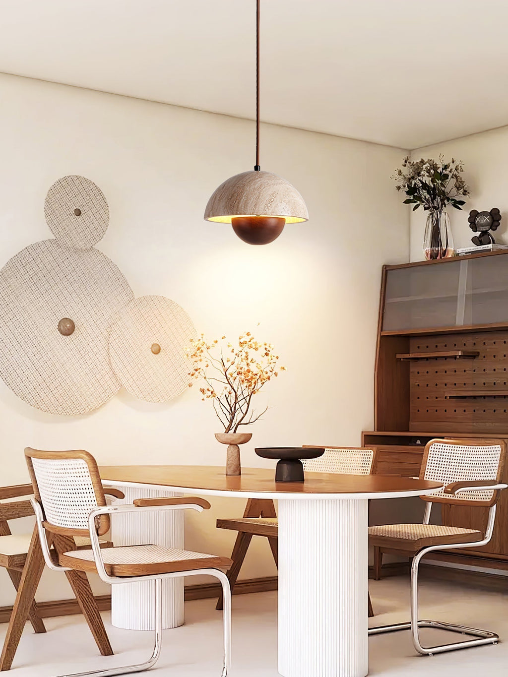 Oakenenna Travertine Pendant Light-Moonnatur