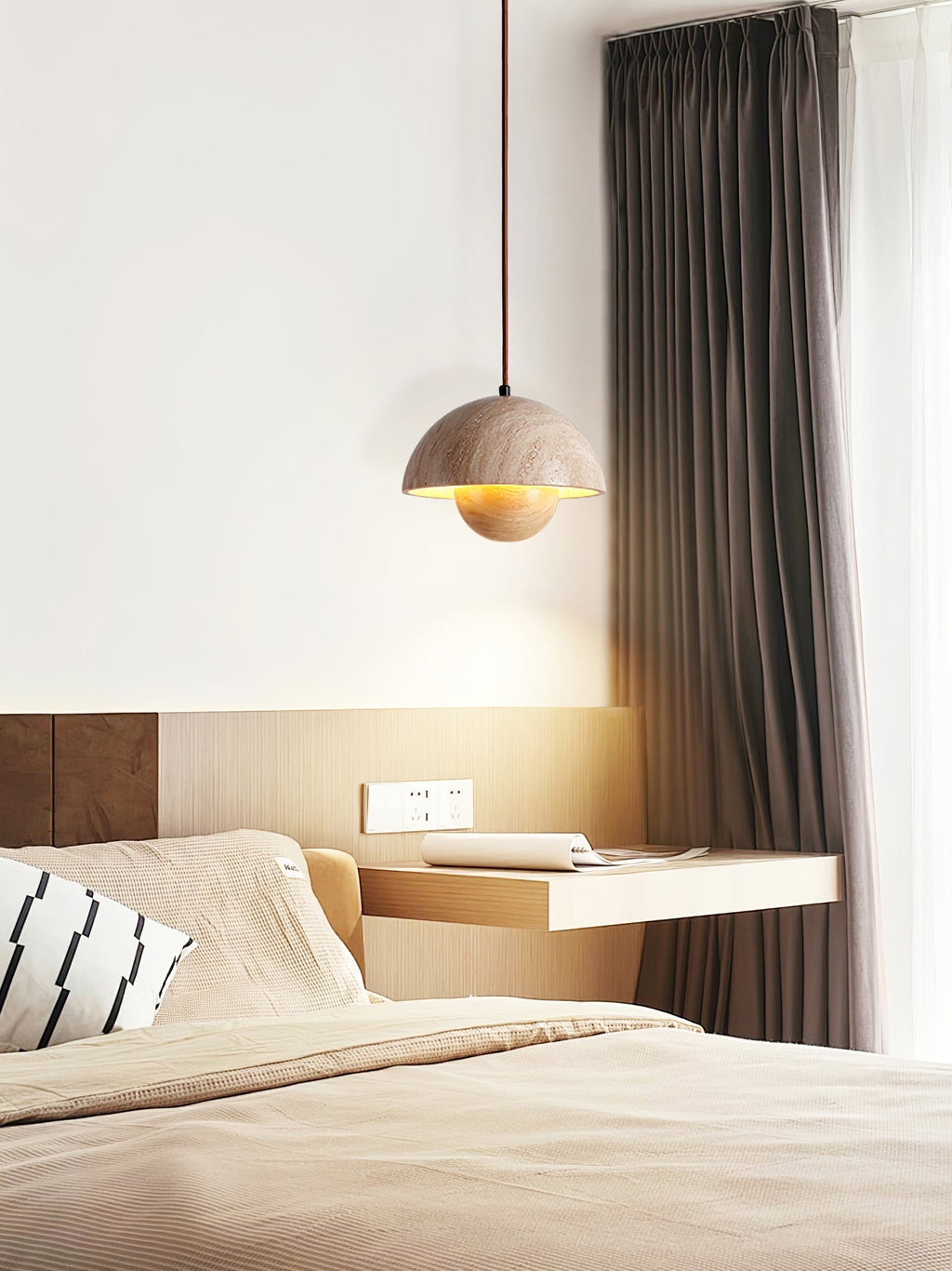 Oakenenna Travertine Pendant Light-Moonnatur