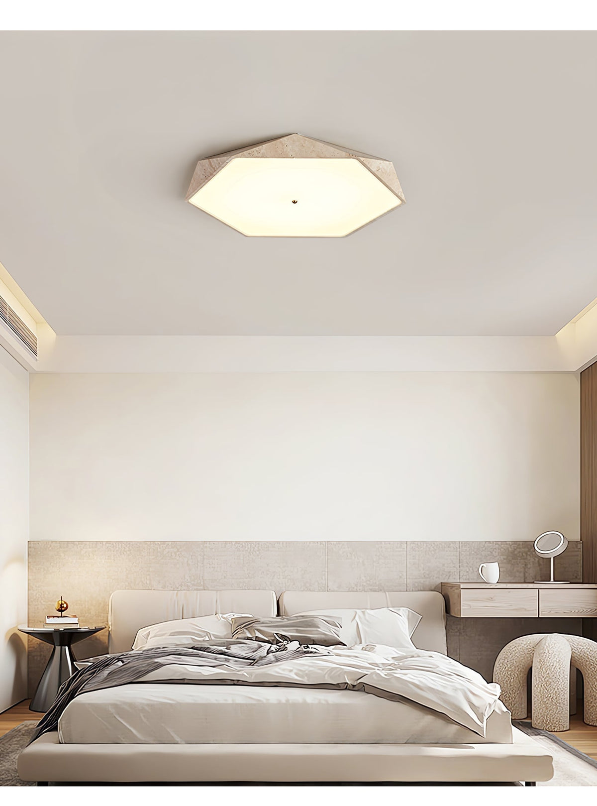 Nethenelia Travertine Ceiling Light-Moonnatur
