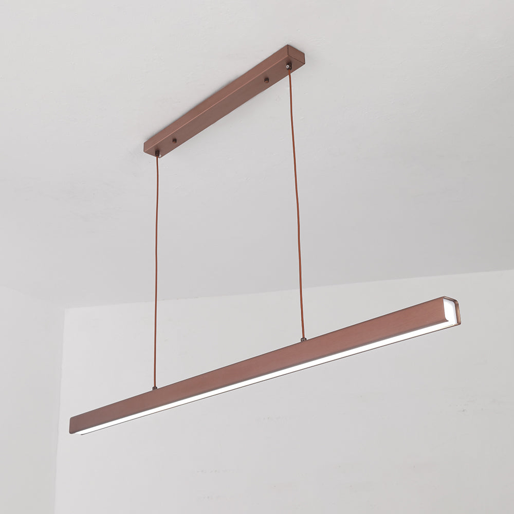 Thala Modern Linear Metal LED Pendant Light Black/Brown - Neutralighting